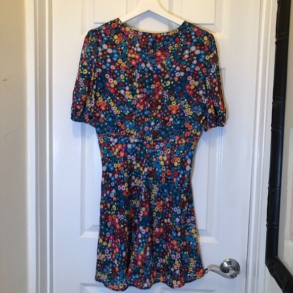 STAUD Milla Floral-Print Crêpe de Chine Minidress Size 10 (runs small) EUC - Picture 10 of 10
